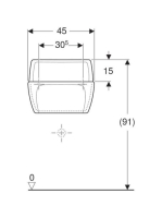Geberit Publica kiöntőmedence 45 cm, túlfolyó nélkül 367200000