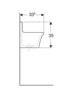 Geberit Publica kiöntőmedence 45 cm, túlfolyó nélkül 367200000
