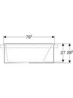 Geberit Bambini aszimmetrikus gyerek fürdőkád 76,5x47 cm 406010016