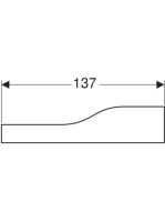 Geberit Bambini elülső dekorpanel gyermekmosdóhoz, három mosdócsaptelephez, bal oldali alacsony mosdóhoz, sárga 430310304