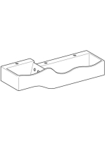 Geberit Bambini gyermekmosdó három mosdócsaptelephez 139x41,5 cm, túlfolyó nélkül, alacsonyabb mosdó jobb oldalon 430350016