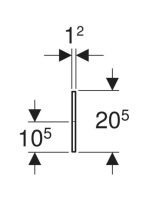Geberit Bambini elülső dekorpanel gyermekmosdóhoz, három mosdócsaptelephez, jobb oldali alacsony mosdóhoz, piros 430360227