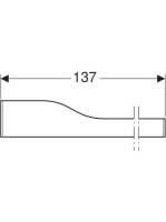 Geberit Bambini elülső dekorpanel gyermekmosdóhoz, három mosdócsaptelephez, jobb oldali alacsony mosdóhoz, piros 430360227