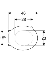 Geberit Selnova Comfort akadálymentes WC-ülőke, fehér 500.133.00.1