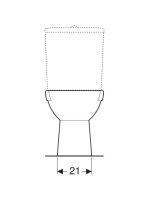 Geberit Selnova álló monoblokk WC csésze, mélyöblítésű, alsó kifolyású 500.151.01.7