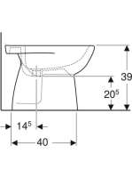 Geberit Selnova álló bidé 54x36 cm, fehér 500.154.01.5