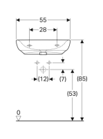 Geberit Selnova Comfort akadálymentes mosdó 55x55 cm, túlfolyó nélkül 500.187.01.7