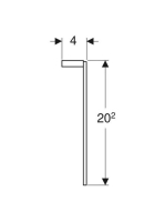 Geberit Selnova lábkészlet, alumínium, fényes króm 500.199.21.1