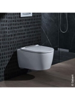 Geberit ONE TurboFlush fali WC 37x54 cm, ülőkével KeraTect, króm design takarólappal 500202011 (500.202.01.1)