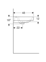 Geberit Smyle Square 120x48 cm-es dupla mosdó 500.223.01.1