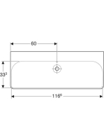 Geberit Smyle Square 120x48 cm-es mosdó 500.225.01.1