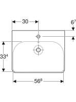 Geberit Smyle Square 60x48 cm-es mosdó 500.229.01.1