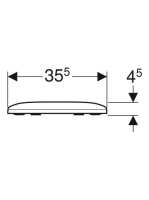 Geberit Smyle Square WC-ülőke, lecsapódásgátlóval 500236011 (500.236.01.1)