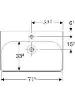 Geberit Smyle Square 75x48 cm-es mosdó 500.249.01.1