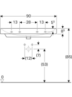 Geberit Smyle Square 90x48 cm-es mosdó 500.251.01.1