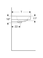 Geberit Smyle Square 90x48 cm-es mosdó 500.251.01.1
