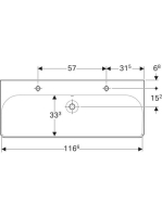 Geberit Smyle Square 120x48 cm-es mosdó 500.253.01.1