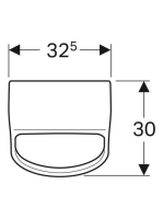 Geberit Smyle vizelde hátsó kifolyású, 32,5x58 cm 500.254.01.1