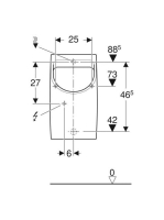 Geberit Smyle vizelde hátsó kifolyású, 32,5x58 cm 500.254.01.1