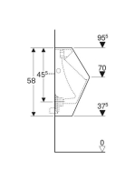 Geberit Smyle vizelde hátsó kifolyású, 32,5x58 cm 500.254.01.1