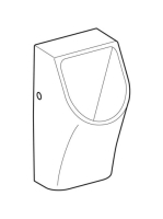 Geberit Smyle vízmentes vizelde, hátsó kifolyású, fehér 500.255.01.1