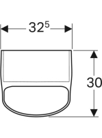 Geberit Smyle vízmentes vizelde, hátsó kifolyású, fehér 500.255.01.1