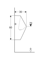 Geberit Smyle vízmentes vizelde, hátsó kifolyású, fehér 500.255.01.1