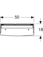 Geberit Option Basic tükrös szekrény 50x67 cm, LED világítással, két ajtóval 500.257.00.1