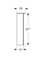 Geberit Option Basic tükrös szekrény 50x67 cm, LED világítással, két ajtóval 500.257.00.1