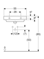 Geberit Smyle Square 55x44 cm-es mosdó 500.259.01.1