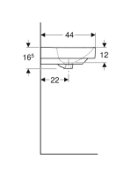 Geberit Smyle Square 55x44 cm-es mosdó 500.259.01.1