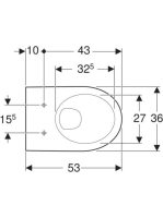 Geberit Selnova mélyöblítésű fali WC 35,8x53 cm, fehér 500.260.01.7