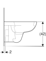 Geberit Selnova mélyöblítésű fali WC 35,8x53 cm, fehér 500.260.01.7