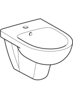 Geberit Selnova fali bidé túlfolyóval 35x53 cm, fehér 500.264.01.7