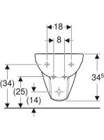 Geberit Selnova fali bidé túlfolyóval 35x53 cm, fehér 500.264.01.7