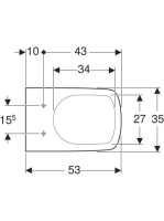 Geberit Selnova Square mélyöblítésű fali WC 35x53 cm, fehér 500.270.01.5