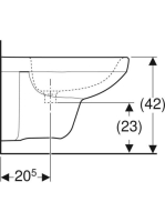 Geberit Selnova Square fali bidé túlfolyóval 35x53 cm, fehér 500.271.01.5