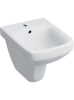 Geberit Selnova Compact szögletes fali bidé 35x48 cm, rövidített kivitel, túlfolyóval 500.272.01.7