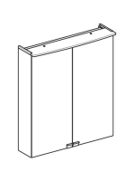 Geberit Option Basic tükrös szekrény 60x67 cm, LED világítással, két ajtóval 500.273.00.1