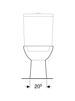 Geberit Selnova álló monoblokk WC csésze 36x67 cm mélyöblítésű, alsó kifolyású 500.281.01.7