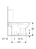 Geberit Selnova álló monoblokk WC csésze 36x67 cm mélyöblítésű, alsó kifolyású 500.281.01.7