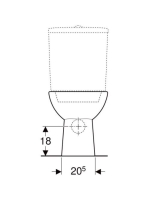 Geberit Selnova álló monoblokk WC csésze 36x67 cm mélyöblítésű, hátsó kifolyású 500.282.01.5