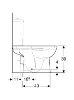 Geberit Selnova álló monoblokk WC csésze 36x67 cm mélyöblítésű, hátsó kifolyású 500.282.01.5