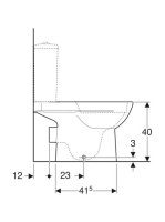 Geberit Selnova álló monoblokk WC 36x68 cm mélyöblítésű, hátsó kifolyású, Rimfree 500.285.01.7