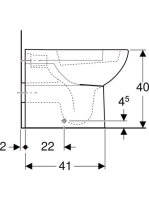Geberit Selnova mélyöblítésű álló WC csésze 35,5x53 cm, hátsó kifolyású 500.286.01.7