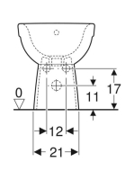 Geberit Selnova álló bidé 35,8x52 cm rejtett rögzítéssel, túlfolyóval 500.288.01.7