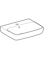 Geberit Selnova Square mosdó 55 cm, csaplyukkal és túlfolyóval 500.290.01.7