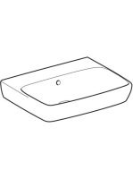 Geberit Selnova Square mosdó 55 cm, csaplyuk nélkül, túlfolyóval 500.291.01.7