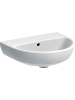 Geberit Selnova kézmosó 50x41 cm túlfolyóval, csaplyuk nélkül, fehér 500.294.01.7