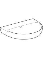 Geberit Selnova mosdó 65x50 cm, csaplyuk nélkül, túlfolyóval 500.297.01.2